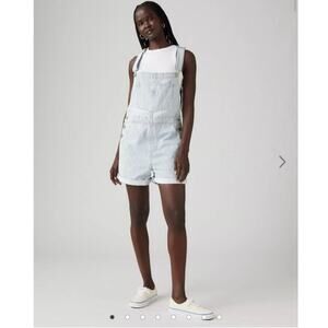 Levi's Striped Vintage Women's Shortalls in Handy Woman -Light Wash